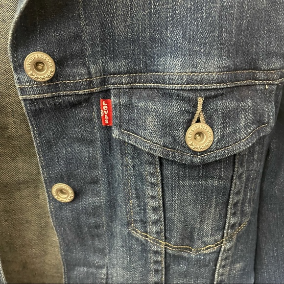 LEVI’S Jean Jacket Stretch Denim Button-front Medium DIY project - Picture 3 of 7